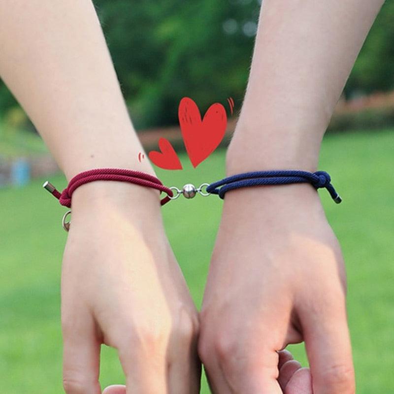 Bracelets Magnétiques pour Couples - Bijoux d'Amitié Ajustables