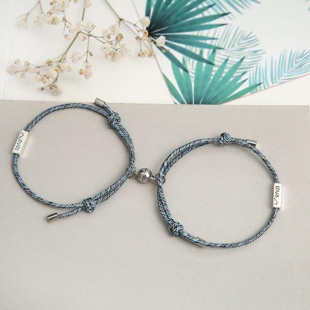 Bracelets Magnétiques pour Couples - Bijoux d'Amitié Ajustables