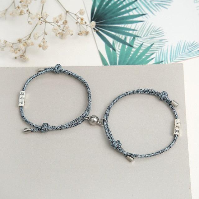 Bracelets Magnétiques pour Couples - Bijoux d'Amitié Ajustables