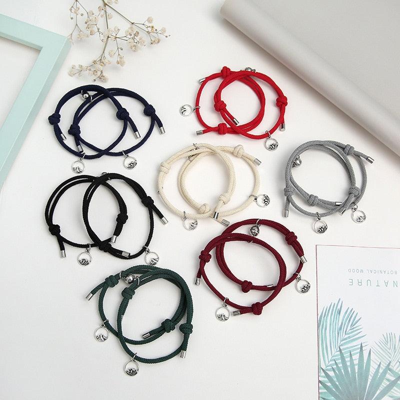 Bracelets Magnétiques pour Couples - Bijoux d'Amitié Ajustables