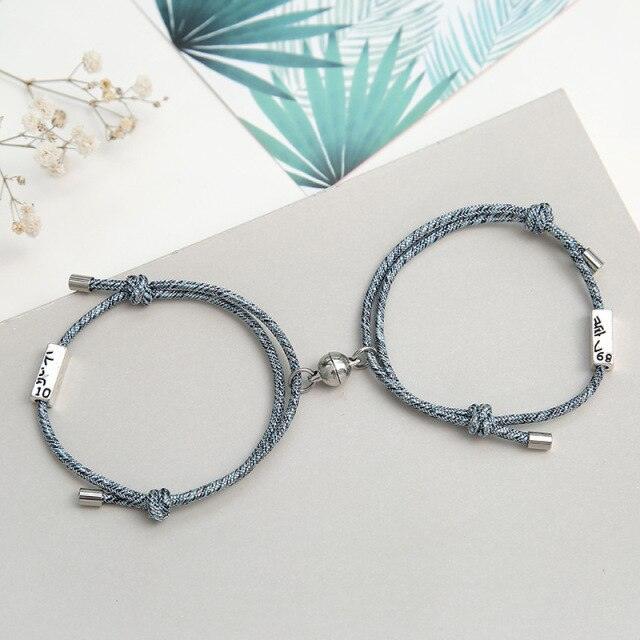 Bracelets Magnétiques pour Couples - Bijoux d'Amitié Ajustables