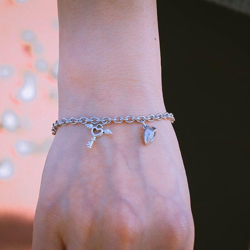 Bracelet d'Attraction Magnétique en Forme de Cœur pour Couples