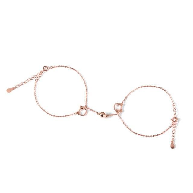 Bracelets d'Attraction Magnétique pour Couples - Bijoux en Acier Inoxydable Élégants