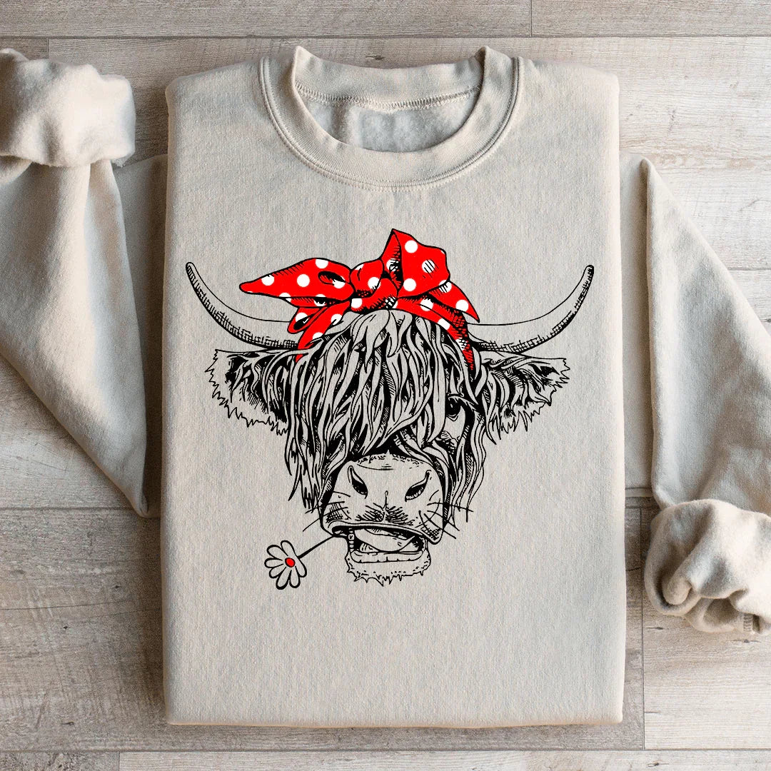 Charming Cow Print Sweatshirt