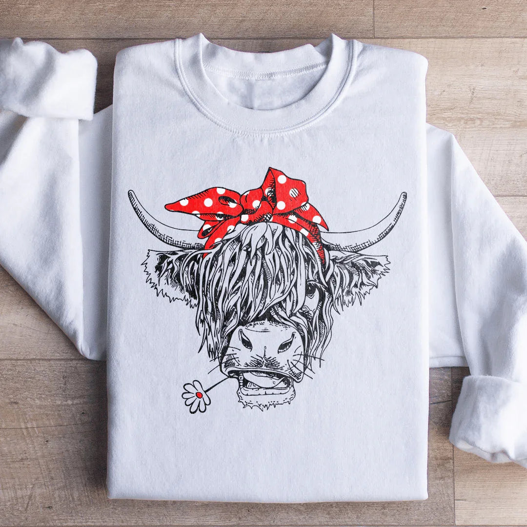 Charming Cow Print Sweatshirt