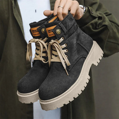 Botas de vaquero retro de alta calidad para hombre con suela gruesa