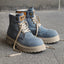 Men's Retro High Top Cowboy Boots with Thick Sole