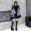 Cowboy patchwork suit vest women's irregular fashion vest jacket - Korvel