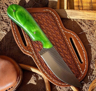 The Ultimate Cowboy's Companion: Handcrafted Survival Knife with Rasp Tool Steel Blade - Korvel