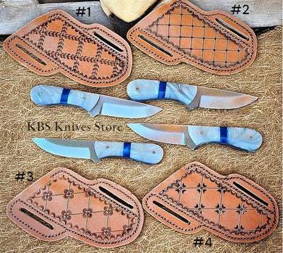 Rustic Cowboy Belt Knife with Epoxy Handle & Tool Steel Blade - Korvel