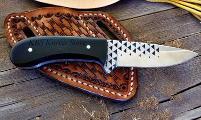 Authentic Western Cowboy Belt Knife – Crafted from Rasp Steel & Buffalo Horn - Korvel