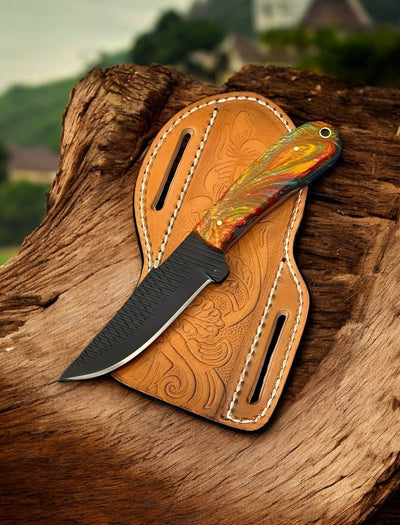 Premium Handcrafted Cowboy Knife with Authentic Sheath – 8.5" Rasp Steel Blade - Korvel