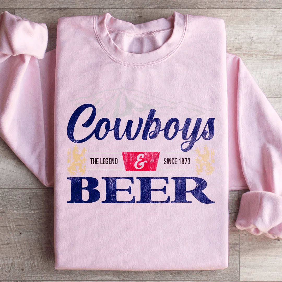 Sudadera de vaqueros y cerveza
