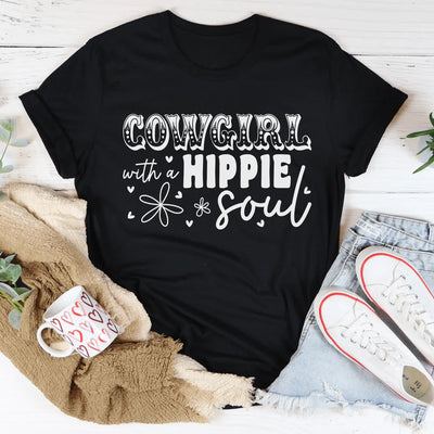Camiseta de vaquera con alma hippie