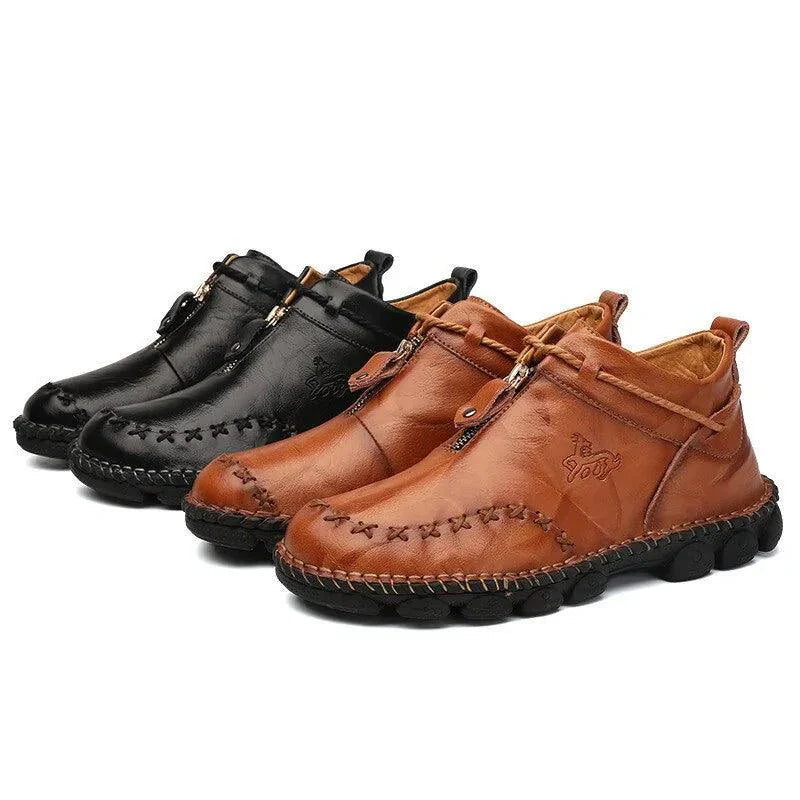 MANDOTOS Cowhide Leather Men's Boots - All Day Comfort & Durability