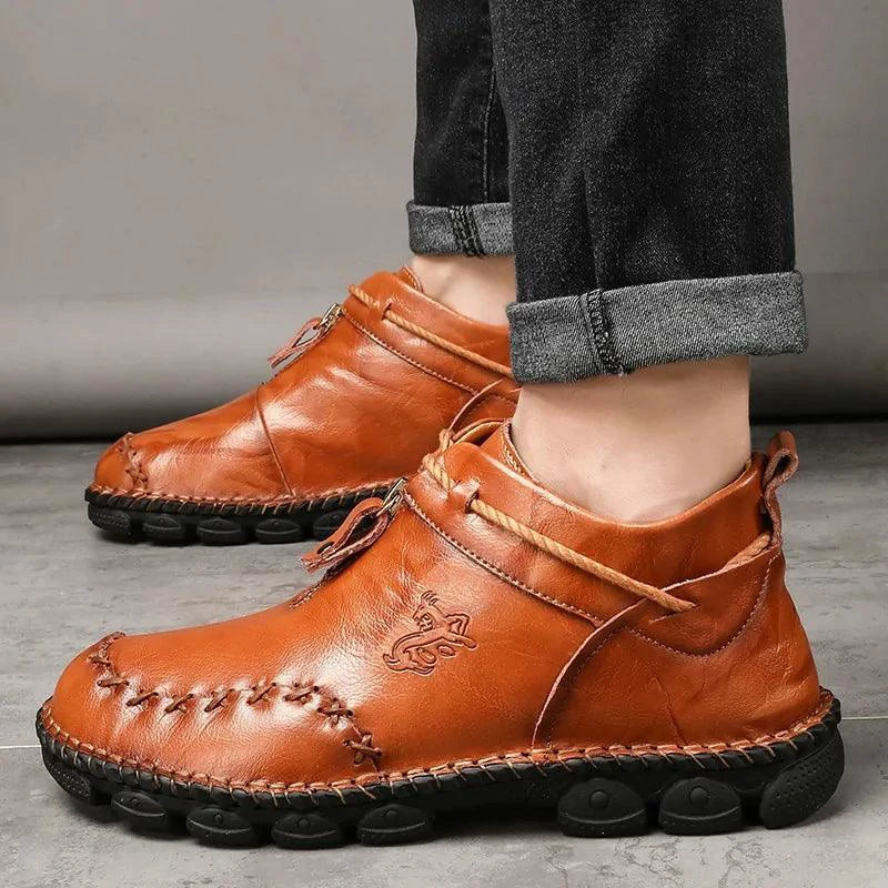 MANDOTOS Cowhide Leather Men's Boots - All Day Comfort & Durability