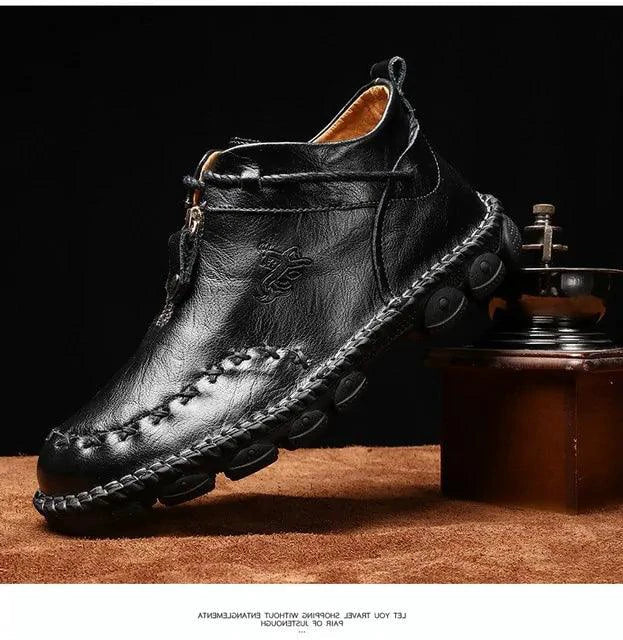 MANDOTOS Cowhide Leather Men's Boots - All Day Comfort & Durability