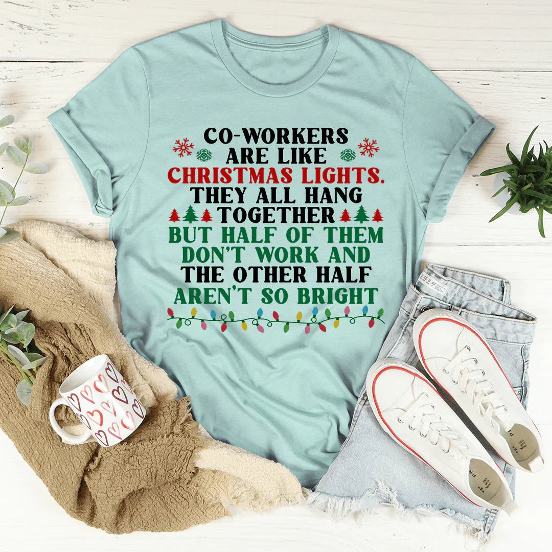 Los compañeros de trabajo son como luces de Navidad
