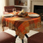 Nappe en Plaid d'Automne avec Empreintes de Pattes