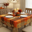Nappe en Plaid d'Automne avec Empreintes de Pattes