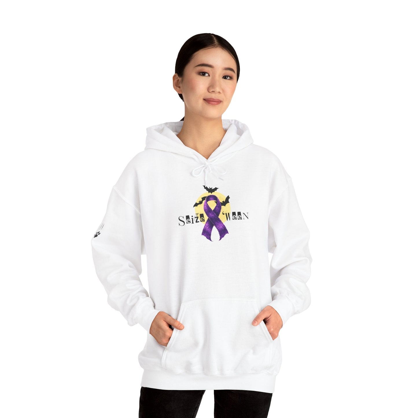 Sweat à capuche violet Halloween confortable