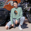 Sweatshirt court pour maman avec un tabby orange confortable