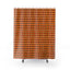 Rideau de douche en plaid confortable avec empreintes de pattes