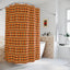 Rideau de douche en plaid confortable avec empreintes de pattes