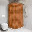 Rideau de douche en plaid confortable avec empreintes de pattes