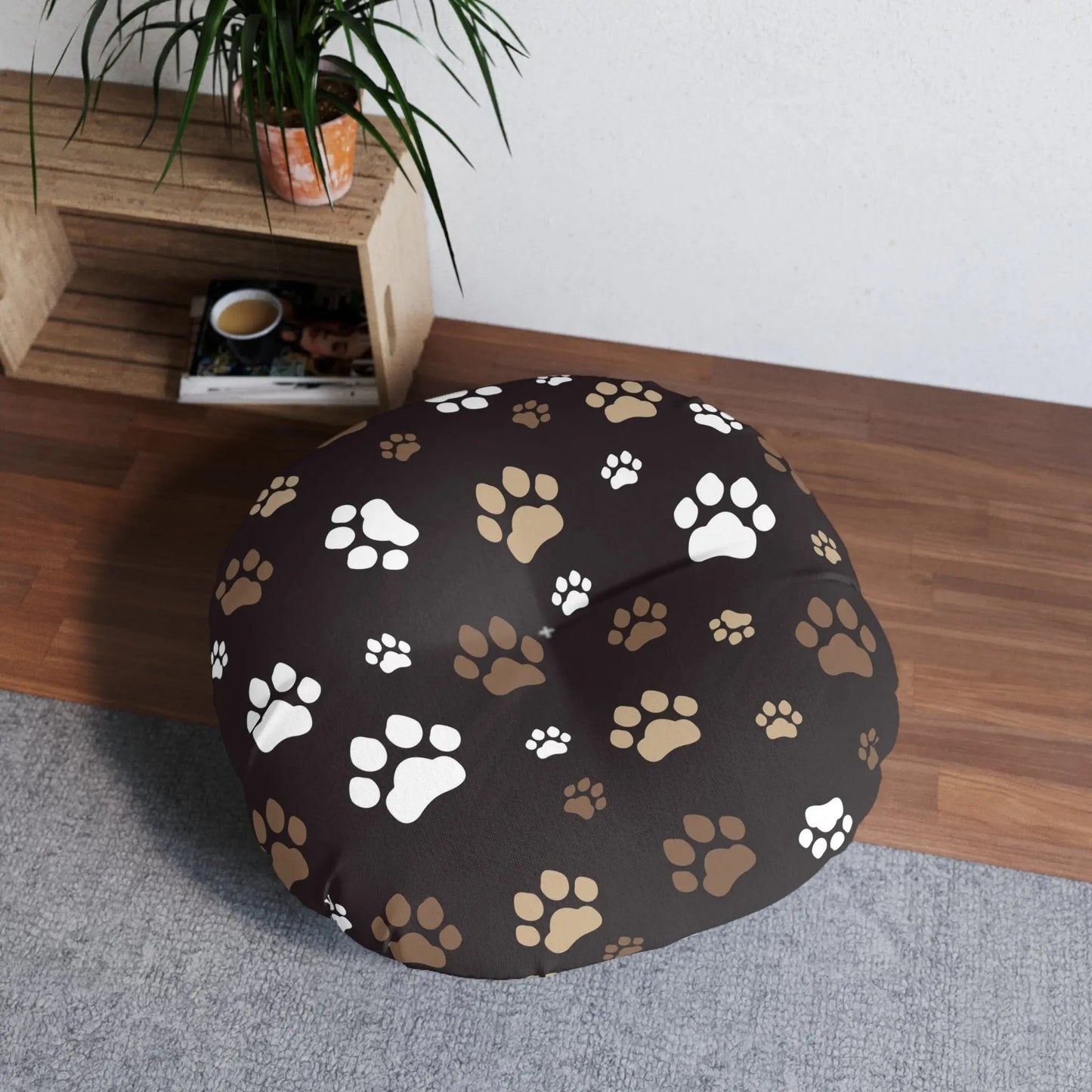 Almohadilla de Suelo Acogedora con Diseño de Huella de Mascota