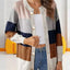 Manteau en Tricot Ample à Coordination de Couleurs pour Femmes