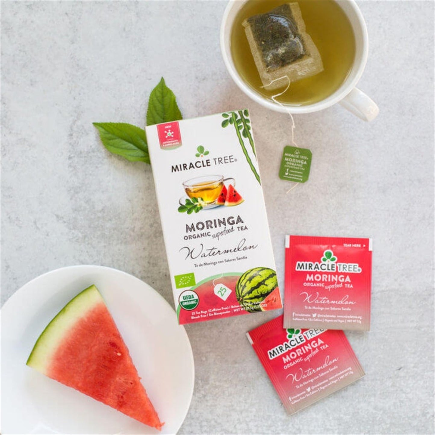 Organic Moringa Tea with Watermelon Flavor