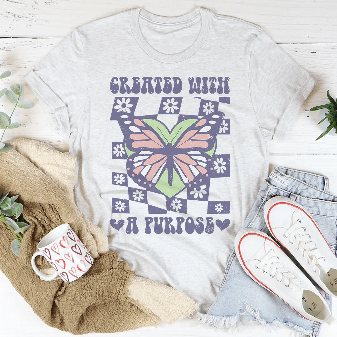 Camiseta "Creado con un propósito"