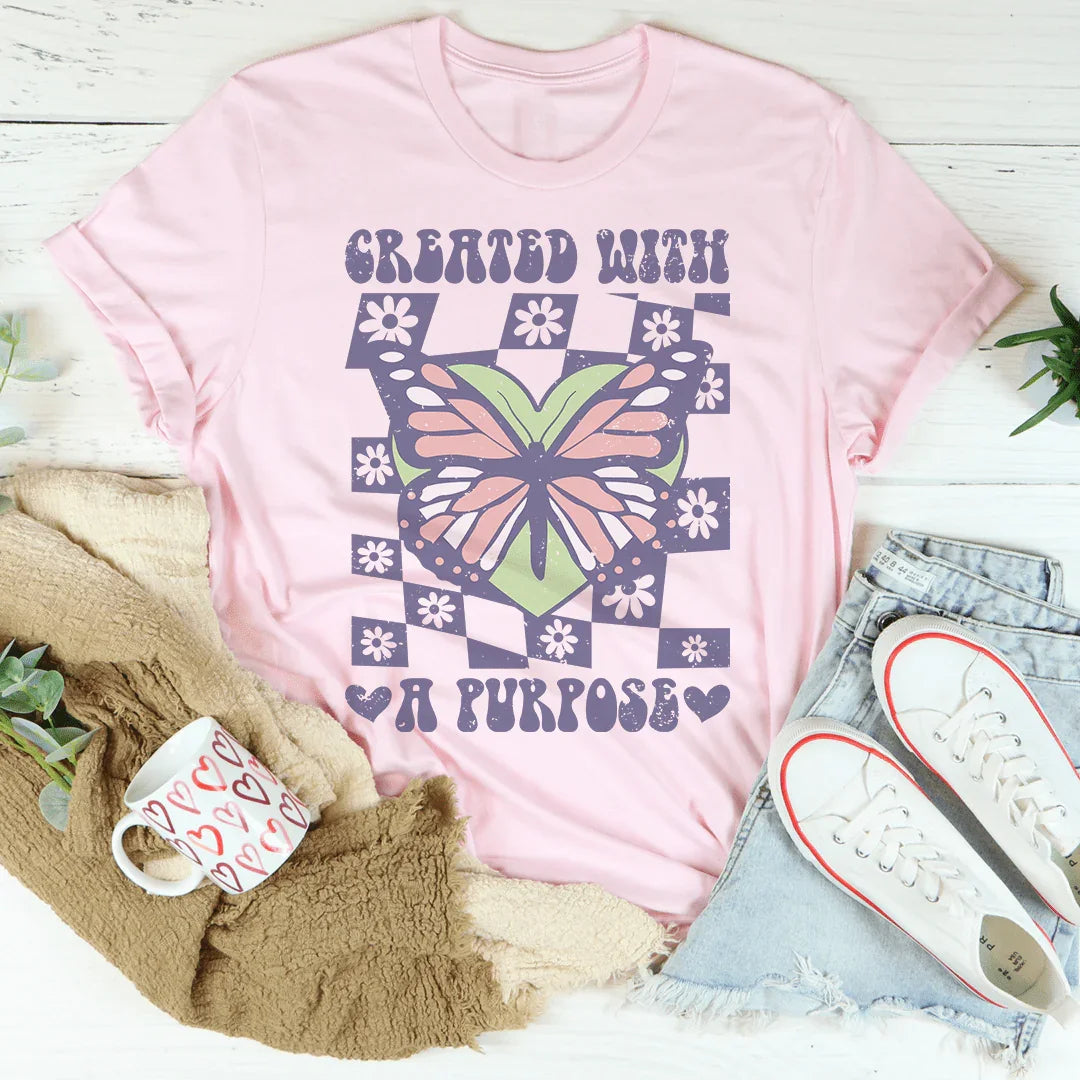 Camiseta "Creado con un propósito"