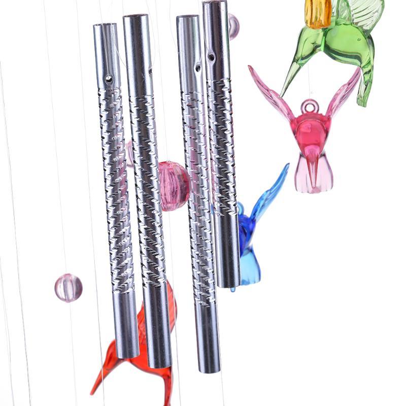 Campana de Viento de Colibrí Premium - Decoración Cambiante de Color