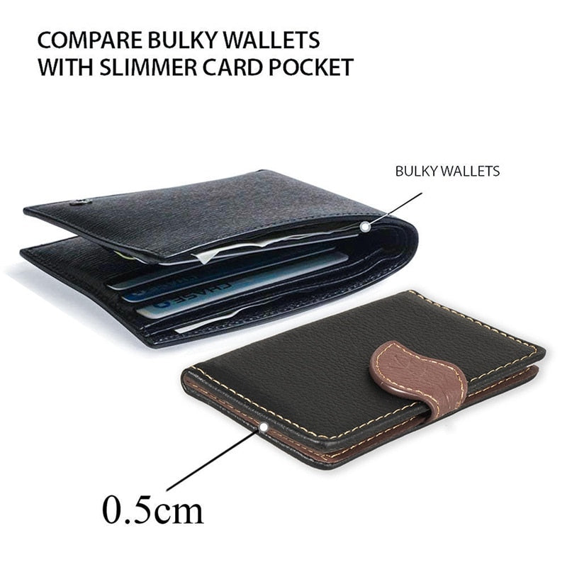 Creative PU leather Phone Wallet Case Women Men Credit Card Holder Pocket Stick 3M Adhesive Fashion Mobile Phone Card Holder - Korvel