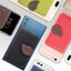 Creative PU leather Phone Wallet Case Women Men Credit Card Holder Pocket Stick 3M Adhesive Fashion Mobile Phone Card Holder - Korvel