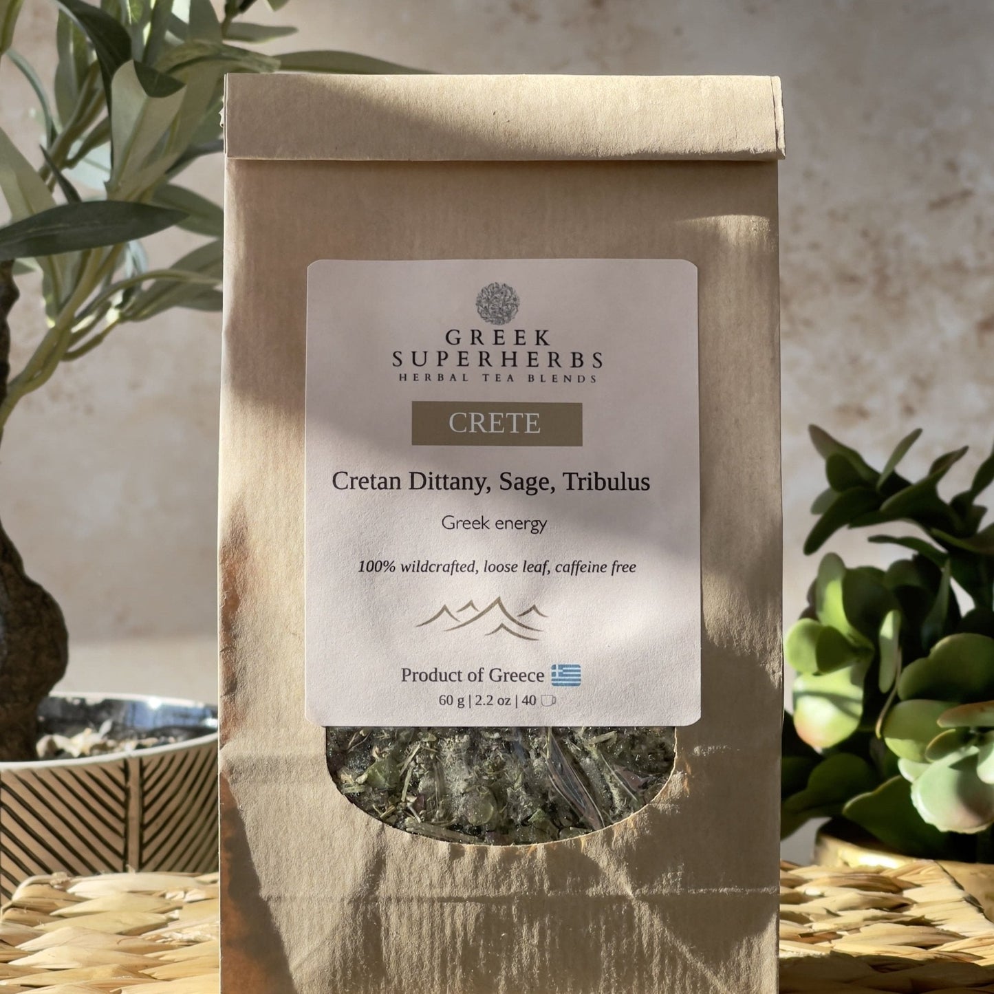 Cretan Blend Herbal Tea – Dittany of Crete, Sage & Tribulus (Loose Leaf)