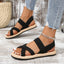 Crisscross Open Toe Flat Sandals - Korvel