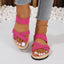 Crisscross Open Toe Flat Sandals - Korvel