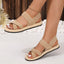 Crisscross Open Toe Flat Sandals - Korvel