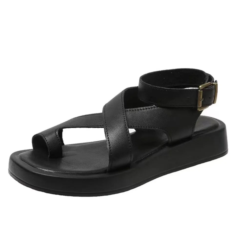 Sandalias de Plataforma Abiertas con Cruce