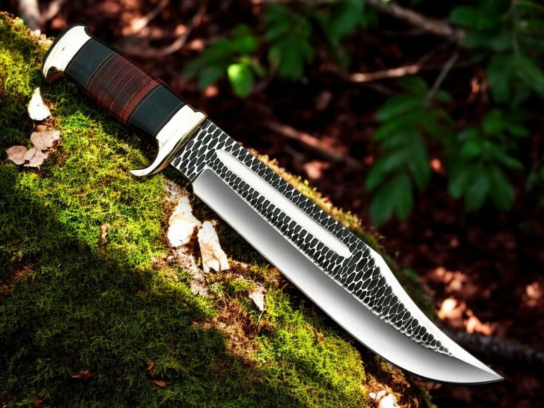 Authentic Crocodile Dundee Bowie Knife Replica – 16" Handcrafted with Leather Sheath - Korvel