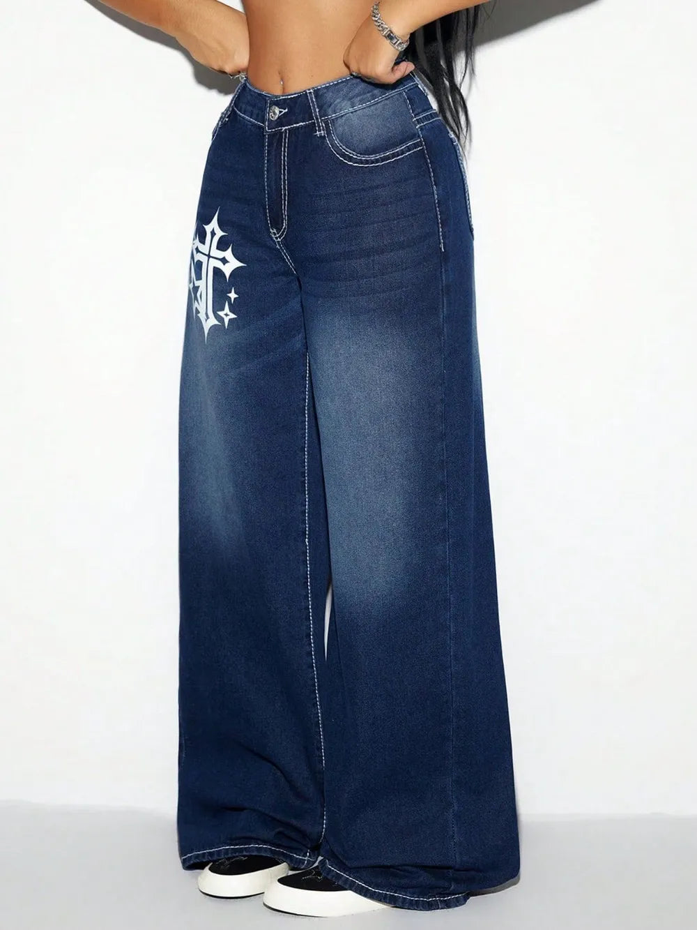 Cross Wide Leg Jeans - Korvel