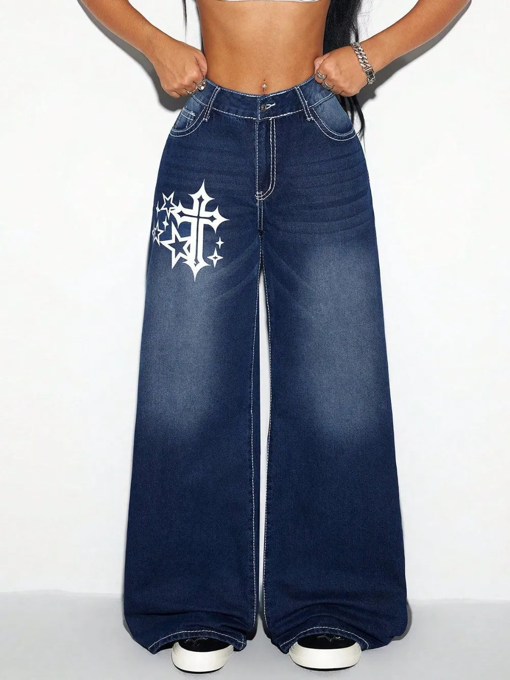 Cross Wide Leg Jeans - Korvel