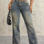 Cross Wide Leg Jeans with Pockets - Korvel