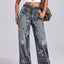 Cross Wide Leg Jeans with Pockets - Korvel