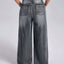 Cross Wide Leg Jeans with Pockets - Korvel