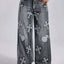 Cross Wide Leg Jeans with Pockets - Korvel