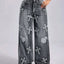Cross Wide Leg Jeans with Pockets - Korvel